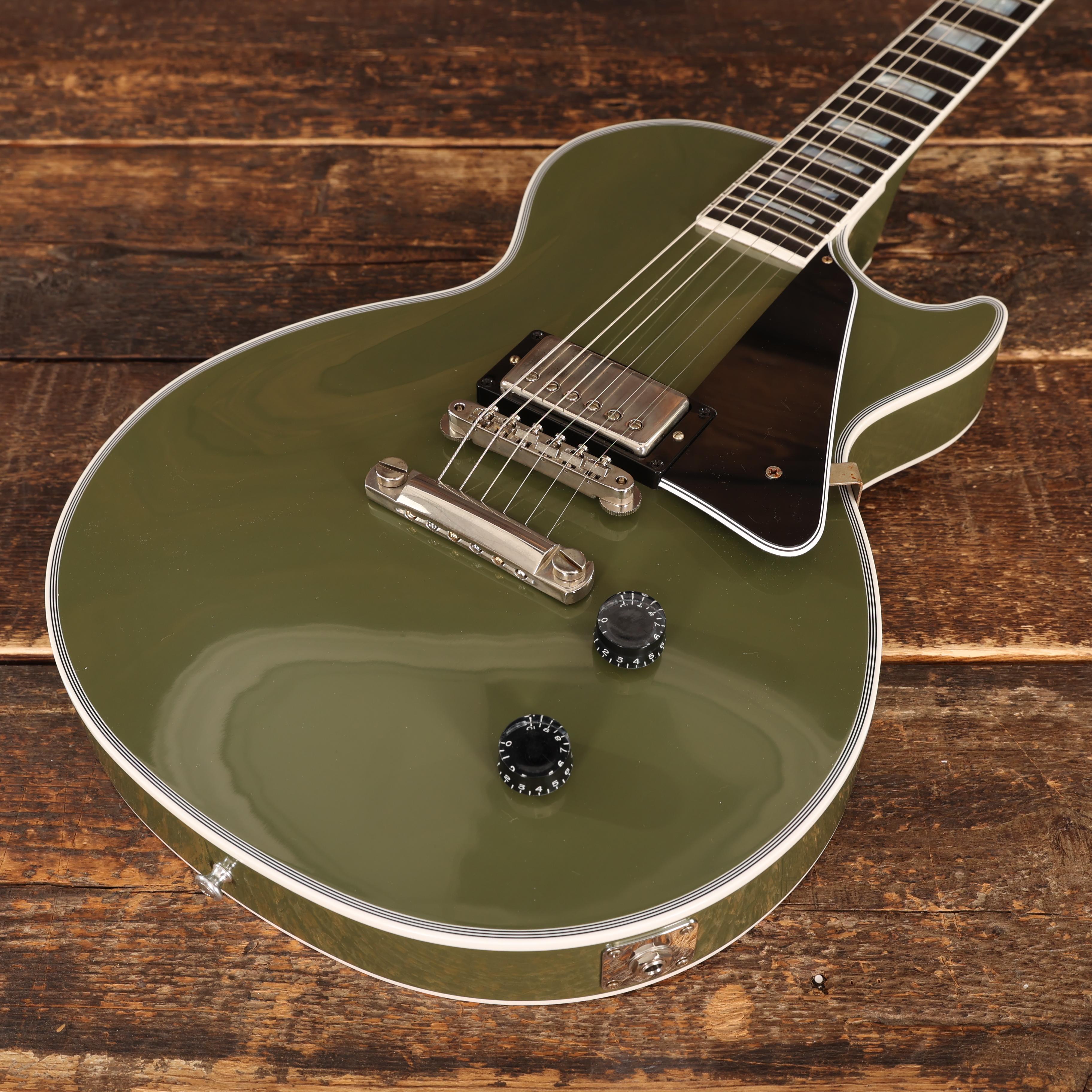 Gibson Custom Shop Les Paul Custom VOS in Olive Drab - Andertons